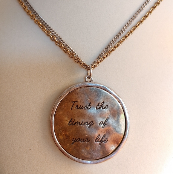 Trust the Timing of Your Life Pendant with chain - Picture 1 of 4